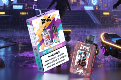 DE012 Einweg E-Zigarette 7000 Züge mit wiederaufladbar und einstellbarer Luftstrom ATVS Vape