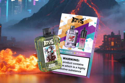 DE012 Einweg E-Zigarette 7000 Züge mit wiederaufladbar und einstellbarer Luftstrom ATVS Vape