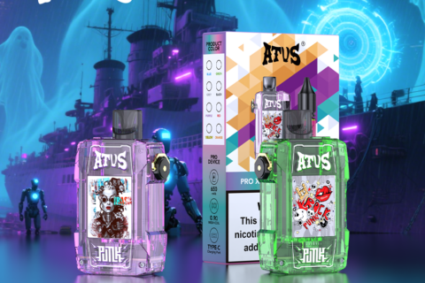 DE012 Einweg E-Zigarette 7000 Züge mit wiederaufladbar und einstellbarer Luftstrom ATVS Vape