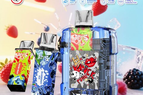 DE012 Einweg E-Zigarette 7000 Züge mit wiederaufladbar und einstellbarer Luftstrom ATVS Vape