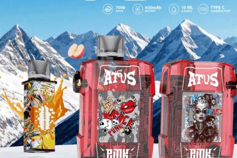 DE012 Einweg E-Zigarette 7000 Züge mit wiederaufladbar und einstellbarer Luftstrom ATVS Vape