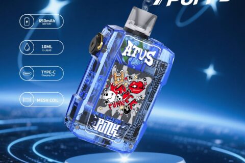 DE012 Einweg E-Zigarette 7000 Züge mit wiederaufladbar und einstellbarer Luftstrom ATVS Vape