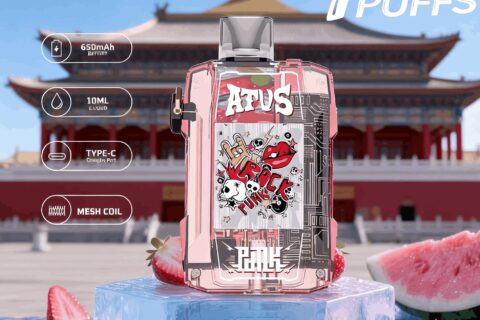 DE012 Einweg E-Zigarette 7000 Züge mit wiederaufladbar und einstellbarer Luftstrom ATVS Vape