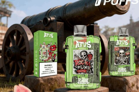 DE012 Einweg E-Zigarette 7000 Züge mit wiederaufladbar und einstellbarer Luftstrom ATVS Vape