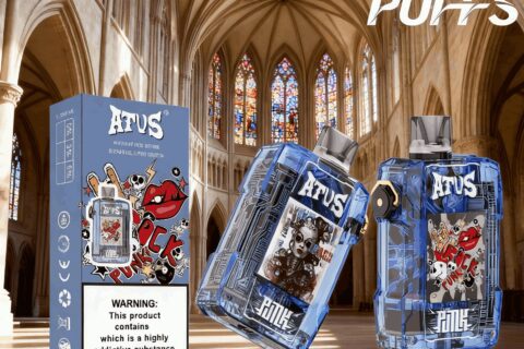 DE012 Einweg E-Zigarette 7000 Züge mit wiederaufladbar und einstellbarer Luftstrom ATVS Vape