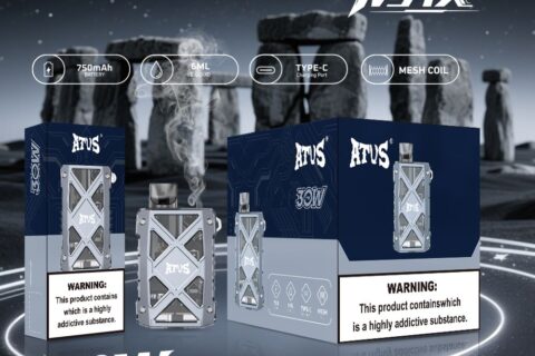 DE012 MAX Einweg E-Zigarette mit wiederaufladbar und einstellbarer Luftstrom ATVS Vape