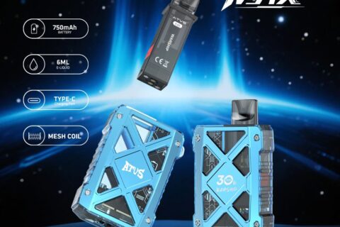 DE012 MAX Einweg E-Zigarette mit wiederaufladbar und einstellbarer Luftstrom ATVS Vape