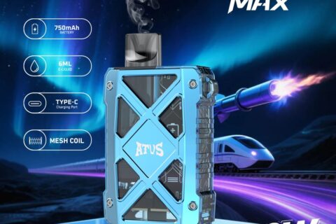 DE012 MAX Einweg E-Zigarette mit wiederaufladbar und einstellbarer Luftstrom ATVS Vape