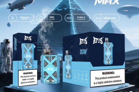 DE012 MAX Einweg E-Zigarette mit wiederaufladbar und einstellbarer Luftstrom ATVS Vape