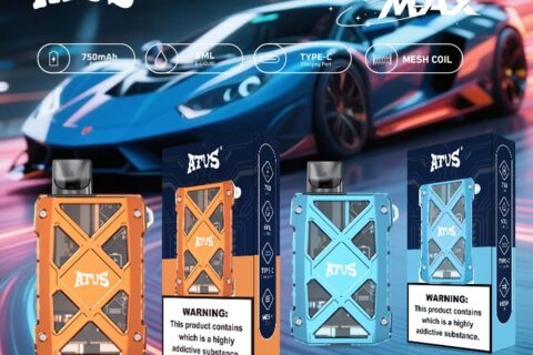 DE012 MAX Einweg E-Zigarette mit wiederaufladbar und einstellbarer Luftstrom ATVS Vape