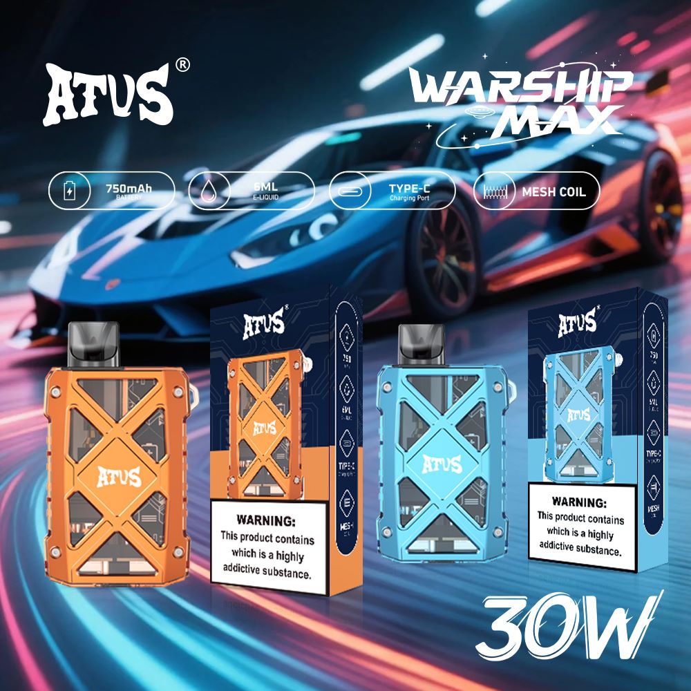 DE012 MAX Einweg E-Zigarette mit wiederaufladbar und einstellbarer Luftstrom ATVS Vape
