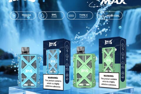 DE012 MAX Einweg E-Zigarette mit wiederaufladbar und einstellbarer Luftstrom ATVS Vape