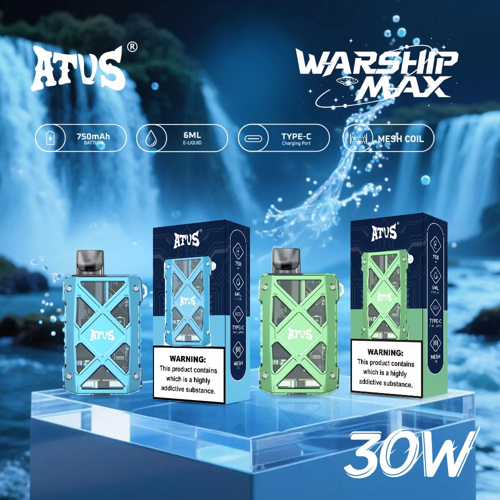 DE012 MAX Einweg E-Zigarette mit wiederaufladbar und einstellbarer Luftstrom ATVS Vape