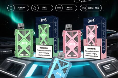 DE012 MAX Einweg E-Zigarette mit wiederaufladbar und einstellbarer Luftstrom ATVS Vape