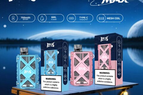 DE012 MAX Einweg E-Zigarette mit wiederaufladbar und einstellbarer Luftstrom ATVS Vape