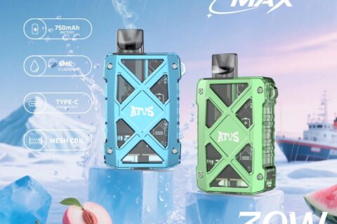 DE012 MAX Einweg E-Zigarette mit wiederaufladbar und einstellbarer Luftstrom ATVS Vape