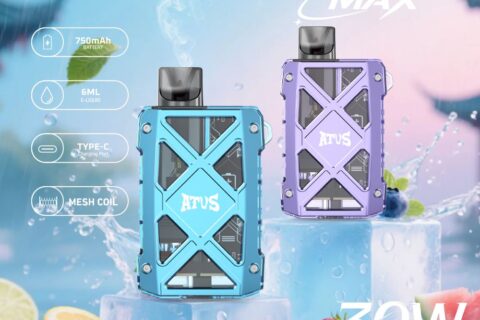 DE012 MAX Einweg E-Zigarette mit wiederaufladbar und einstellbarer Luftstrom ATVS Vape