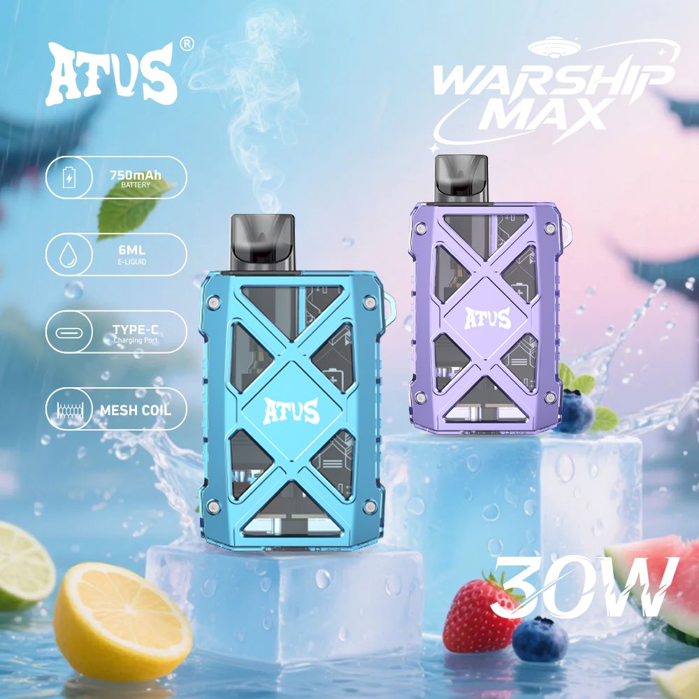 DE012 MAX Einweg E-Zigarette mit wiederaufladbar und einstellbarer Luftstrom ATVS Vape