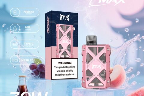 DE012 MAX Einweg E-Zigarette mit wiederaufladbar und einstellbarer Luftstrom ATVS Vape