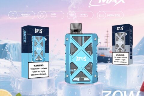 DE012 MAX Einweg E-Zigarette mit wiederaufladbar und einstellbarer Luftstrom ATVS Vape