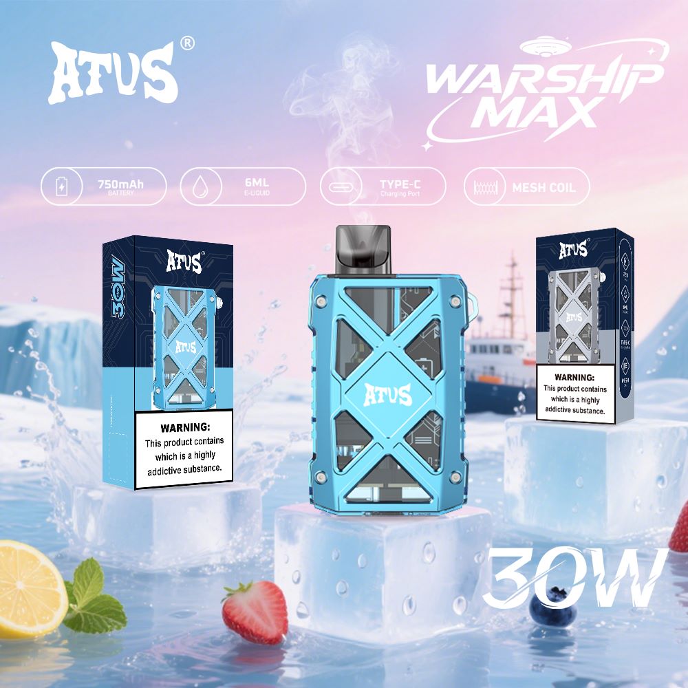 DE012 MAX Einweg E-Zigarette mit wiederaufladbar und einstellbarer Luftstrom ATVS Vape