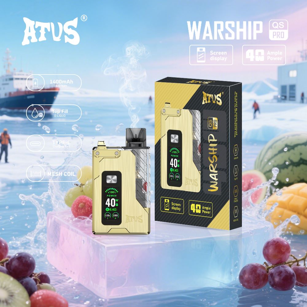 DE012 Pro Einweg E-Zigarette mit wiederaufladbar und einstellbarer Luftstrom ATVS Vape