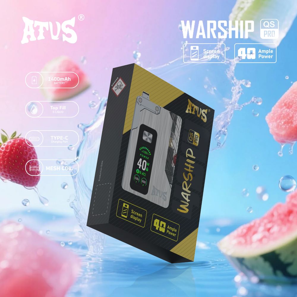 DE012 Pro Einweg E-Zigarette mit wiederaufladbar und einstellbarer Luftstrom ATVS Vape