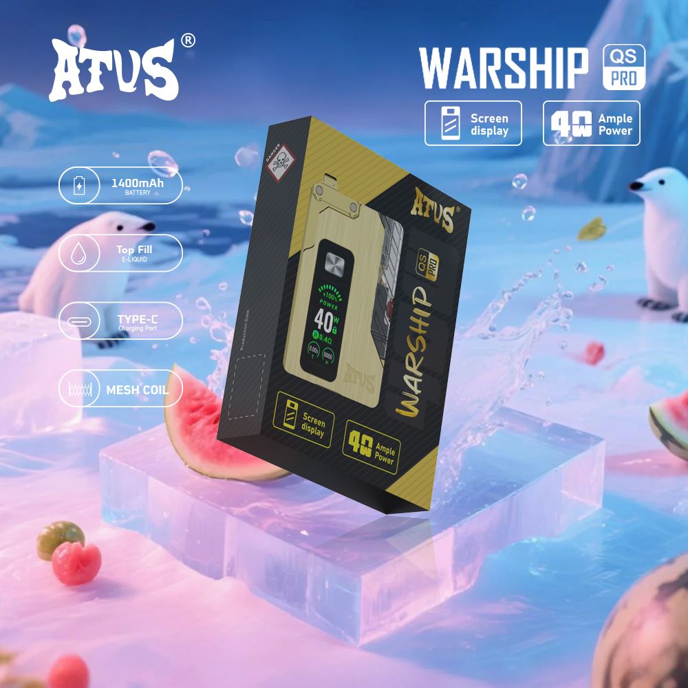 DE012 Pro Einweg E-Zigarette mit wiederaufladbar und einstellbarer Luftstrom ATVS Vape