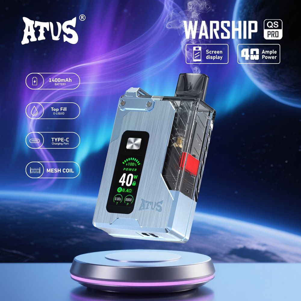 DE012 Pro Einweg E-Zigarette mit wiederaufladbar und einstellbarer Luftstrom ATVS Vape