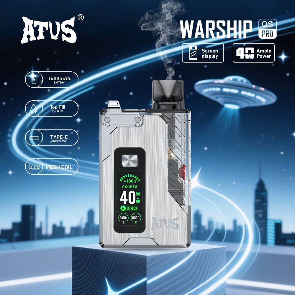 DE012 Pro Einweg E-Zigarette mit wiederaufladbar und einstellbarer Luftstrom ATVS Vape