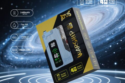 DE012 Pro Einweg E-Zigarette mit wiederaufladbar und einstellbarer Luftstrom ATVS Vape