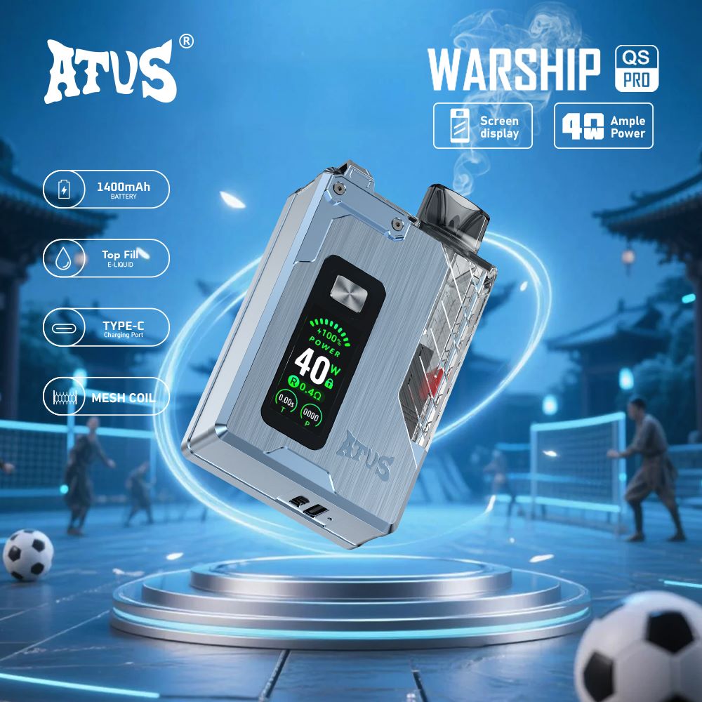 DE012 Pro Einweg E-Zigarette mit wiederaufladbar und einstellbarer Luftstrom ATVS Vape