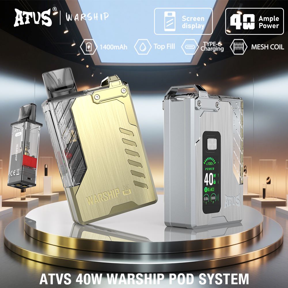 DE012 Pro Einweg E-Zigarette mit wiederaufladbar und einstellbarer Luftstrom ATVS Vape