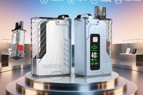 DE012 Pro Einweg E-Zigarette mit wiederaufladbar und einstellbarer Luftstrom ATVS Vape