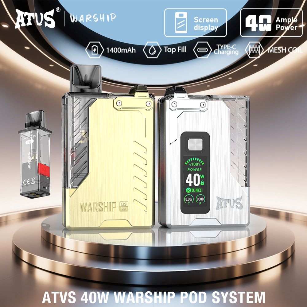 DE012 Pro Einweg E-Zigarette mit wiederaufladbar und einstellbarer Luftstrom ATVS Vape