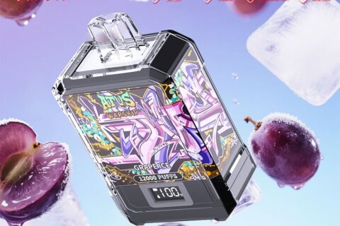 DE013A Einweg E-Zigarette 12000 Zuge mit LED-Anzeige wiederaufladbar und einstellbarer Luftstrom ATVS Vape