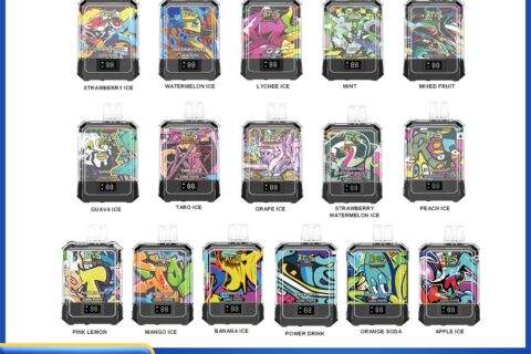 DE013A Einweg E-Zigarette 12000 Zuge mit LED-Anzeige wiederaufladbar und einstellbarer Luftstrom ATVS Vape