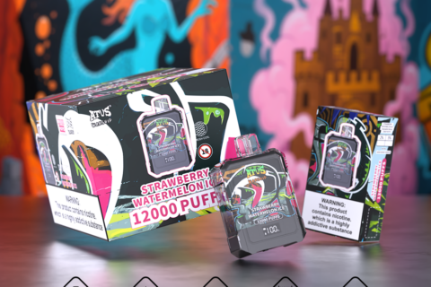 DE013A Einweg E-Zigarette 12000 Zuge mit LED-Anzeige wiederaufladbar und einstellbarer Luftstrom ATVS Vape