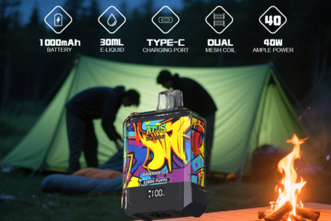 DE013A Einweg E-Zigarette 12000 Zuge mit LED-Anzeige wiederaufladbar und einstellbarer Luftstrom ATVS Vape