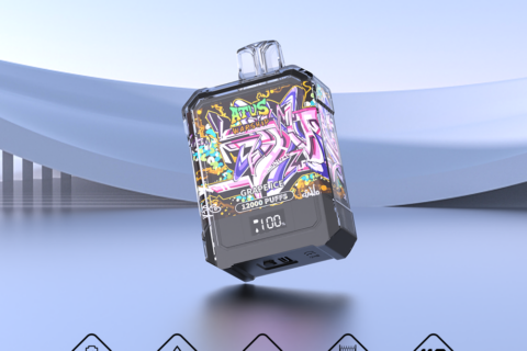 DE013A Einweg E-Zigarette 12000 Zuge mit LED-Anzeige wiederaufladbar und einstellbarer Luftstrom ATVS Vape