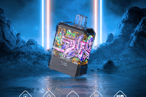 DE013A Einweg E-Zigarette 12000 Zuge mit LED-Anzeige wiederaufladbar und einstellbarer Luftstrom ATVS Vape