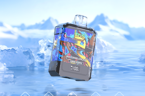 DE013A Einweg E-Zigarette 12000 Zuge mit LED-Anzeige wiederaufladbar und einstellbarer Luftstrom ATVS Vape