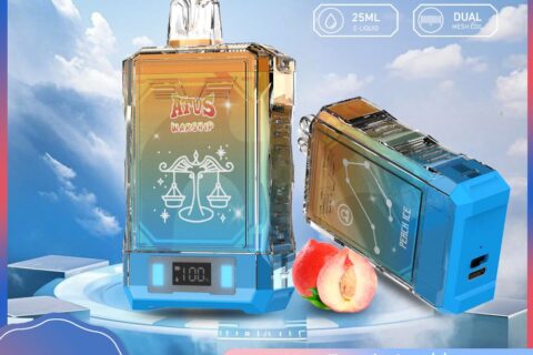 DE015 Einweg E-Zigaretten 18000 Züge mit LED-Anzeige wiederaufladbar und einstellbarer Luftstrom ATVS Vape E-Zigarette