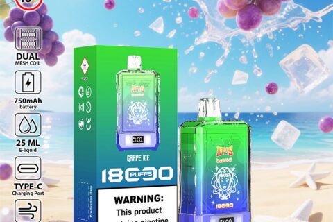 DE015 Einweg E-Zigaretten 18000 Züge mit LED-Anzeige wiederaufladbar und einstellbarer Luftstrom ATVS Vape E-Zigarette