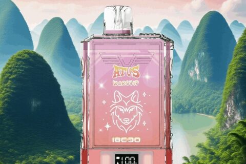 DE015 Einweg E-Zigaretten 18000 Züge mit LED-Anzeige wiederaufladbar und einstellbarer Luftstrom ATVS Vape E-Zigarette