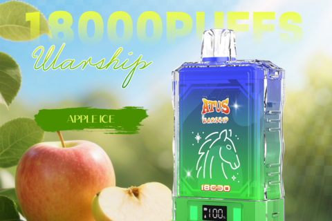 DE015 Einweg E-Zigaretten 18000 Züge mit LED-Anzeige wiederaufladbar und einstellbarer Luftstrom ATVS Vape E-Zigarette