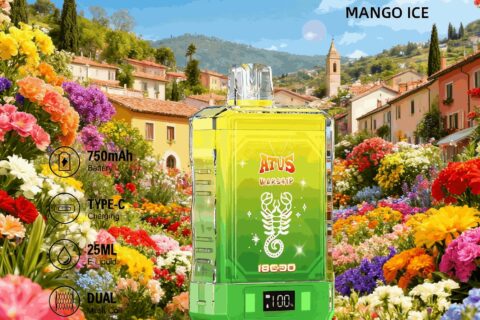 DE015 Einweg E-Zigaretten 18000 Züge mit LED-Anzeige wiederaufladbar und einstellbarer Luftstrom ATVS Vape E-Zigarette