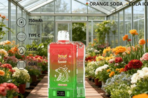 DE015 Einweg E-Zigaretten 18000 Züge mit LED-Anzeige wiederaufladbar und einstellbarer Luftstrom ATVS Vape E-Zigarette