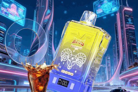 DE015 Einweg E-Zigaretten 18000 Züge mit LED-Anzeige wiederaufladbar und einstellbarer Luftstrom ATVS Vape E-Zigarette