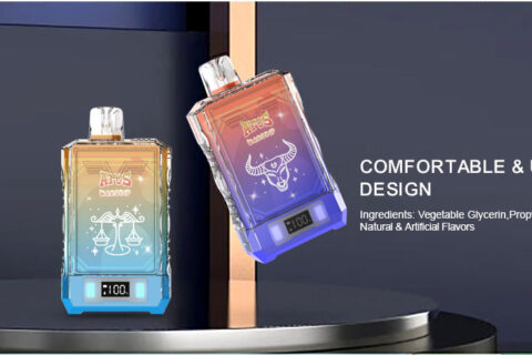 DE015 Einweg E-Zigaretten 18000 Züge mit LED-Anzeige wiederaufladbar und einstellbarer Luftstrom ATVS Vape E-Zigarette